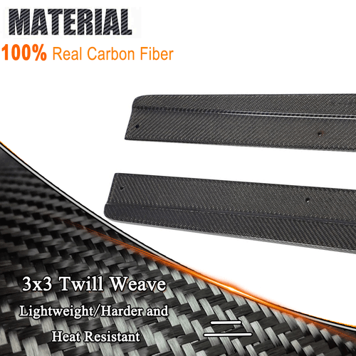 Fit For Audi A6 RS6 C7 13-18 Real Carbon Fiber Side Skirts Extension Lip Spoiler - Bild 9 von 12