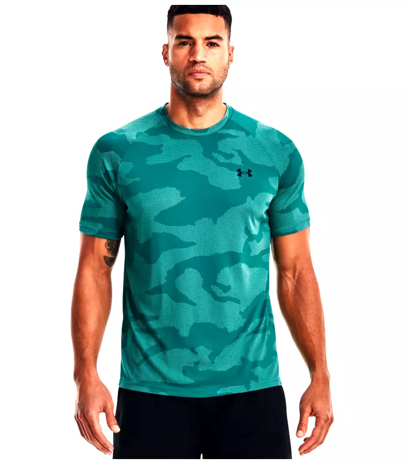 NWT Under Armour Men’s UA Velocity Jacquard Tee 1371203-452, Green camo 5XL