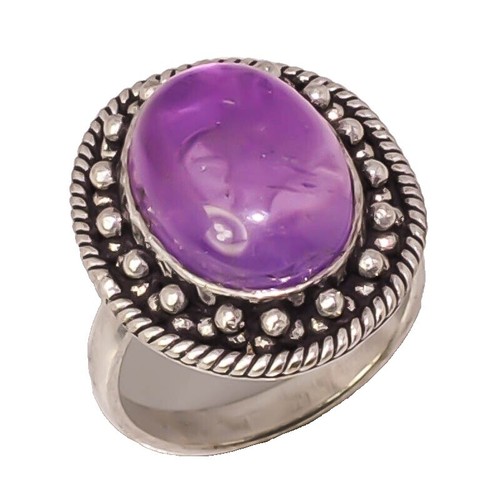 French Cut 11.29CT Amethyst Floral Vine Fashion Ring In Three Tone 