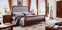Schlafzimmer Bett Nachttisch Betten Holz Gruppe Doppel Design Garnitur Set 3Tlg.