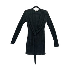 Show Me Your Mumu Munroe Tie Front Mini Dress Women's Sz S Black Fitted Party