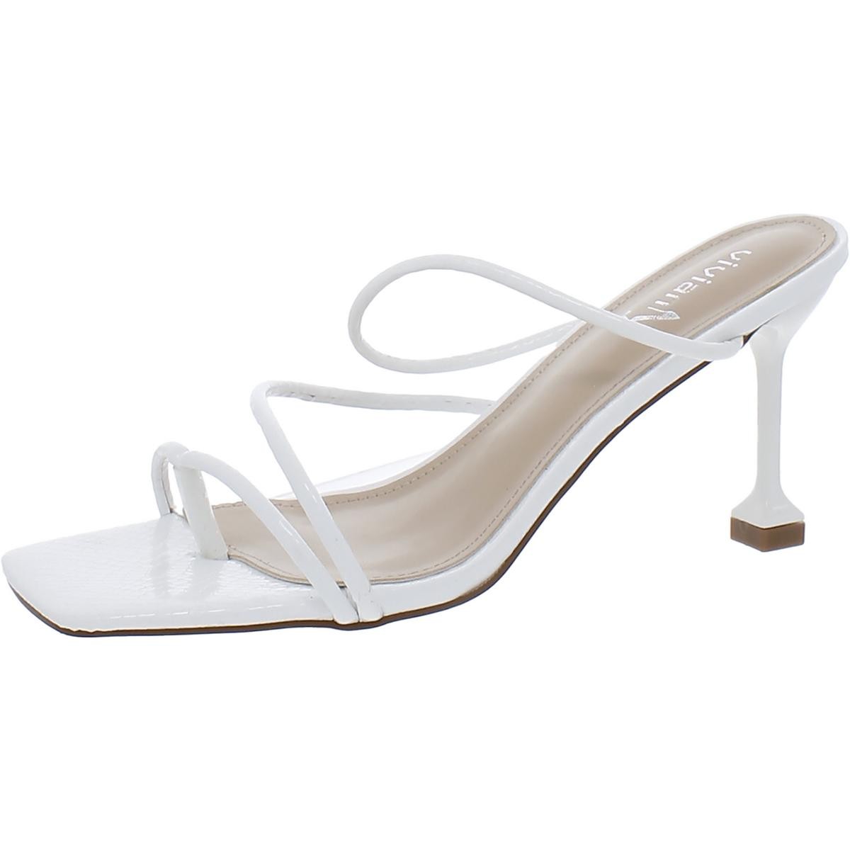 Женские белые лакированные туфли-лодочки с квадратным носком Vivianly 9 Medium BM BHFO 9345 2890₽