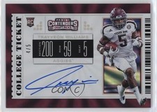 2019 Panini Contenders Draft Picks Fame Ticket 4/5 Trayveon Williams Auto 0c6