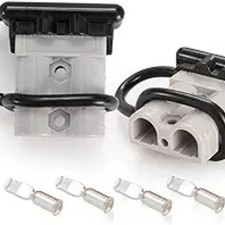 6-10 Gauge 50A Battery Quick Connect Wire Harness Plug 50A 2 Pack grey