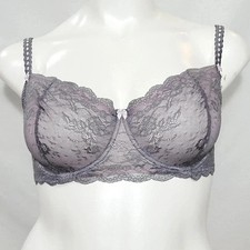 38C Felina 5894 Harlow Sheer Lace Full Bust Underwire Gray NWT