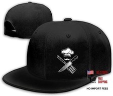 Chef Hat for Men Snapback Hats Funny Flat Bill Hat for Boy Women 1 Chef V02