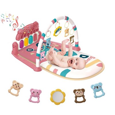 Gimnasio Para Bebes 0-6 Meses Niño Nino Alfombra De Juego Con Juguetes Y Piano