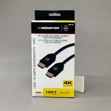 MONSTER 4K Ultra HDMI Cable w/ Ethernet 12ft Black 140051-00
