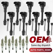 8x Ignition Coils & 8x Iridium Spark Plugs For 2004-2007 Nissan Titan 5.6L UF510