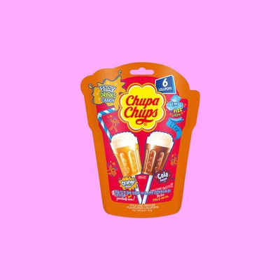 Chupa Chups Fizzy Cola & Orange Lolipops (Korea) Exotic Snacks