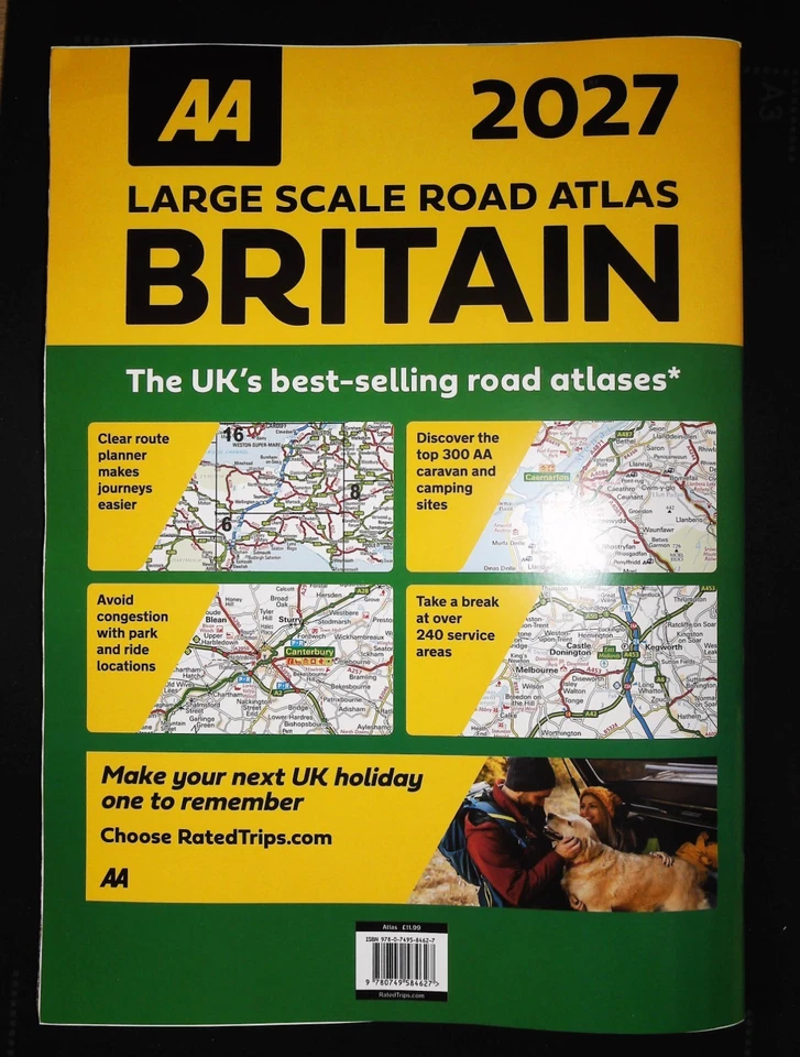 AA ROAD ATLAS BRITAIN 2027 MAP - 3 MILES TO 1 INCH LARGE - BRAND NEW FOR 2026 - Image 2 of 4