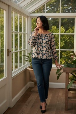 Floral Off-Shoulder Blouse   Elegant and Comfortable Top