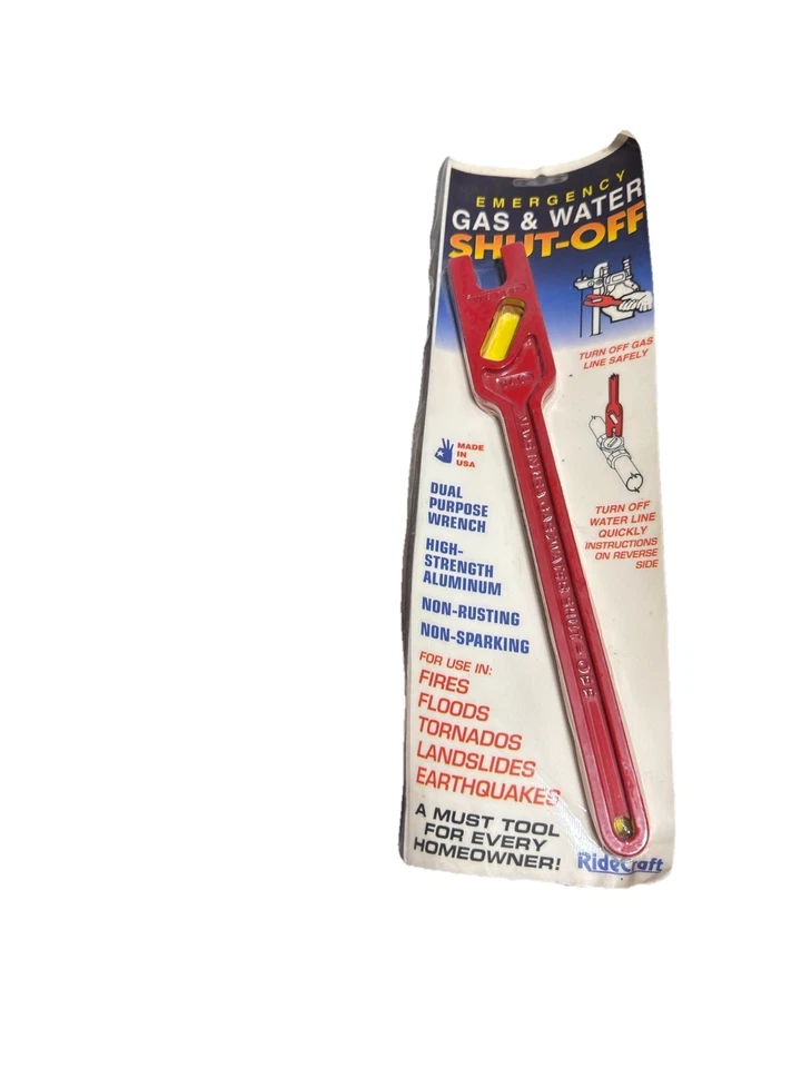 Water & Gas SHUT-OFF Wrench Made in USA Thrifco Plumbing 5110036 Emergency - Image 3 of 4