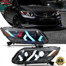 2pcs Red Devil Eye Led Headlight For Honda Civic 2012-2015 Head Lamp Animation 2pcs Red Devil Eye Led Headlight For Honda Civic 2012-2015 Head Lamp Animation