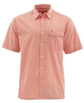 Simms Fishing  Transit SS Shirt Tan Soft Travel Fishing UPF Shirt NEW In Bag