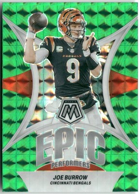2024 Panini Mosaic #EP-JB Joe Burrow Epic Performers Mosaic Green