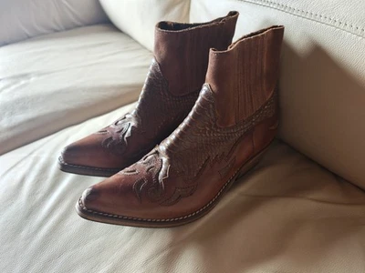 Kentuckys Western Stiefel Cowboystiefel Damenstiefel Braun Leder Boots 40 Sendra - Bild 1 von 4