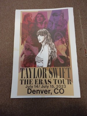 TAYLOR SWIFT DENVER ERAS Tour Poster 1000% Original ! 14