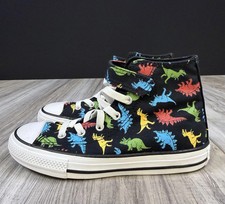 Converse Chuck Taylor All Star 1V Hi Dinosaur Black Youth Size 1.5 A01666F NEW