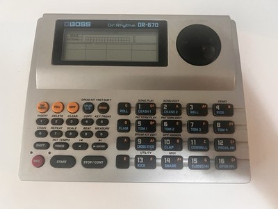 BOSS DR-670 Dr. Rhythm Sampler & Sequencer Tabletop Battery 16 Pads MIDI