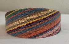 Woven Headband Multi-colored Hair Accessory 2" Wide, velvet lined