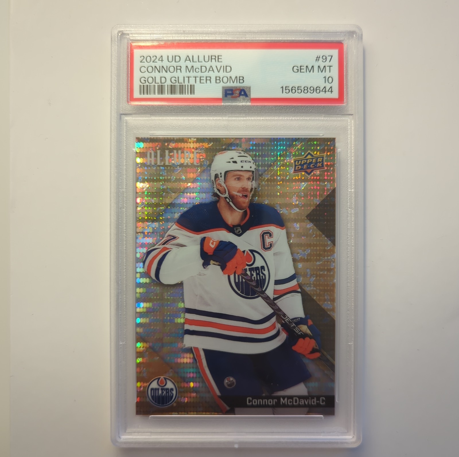2024-25 Allure Gold Glitter Bomb Connor McDavid 175/199 PSA 10 POP 4 Edmonton 🔥 view 1
