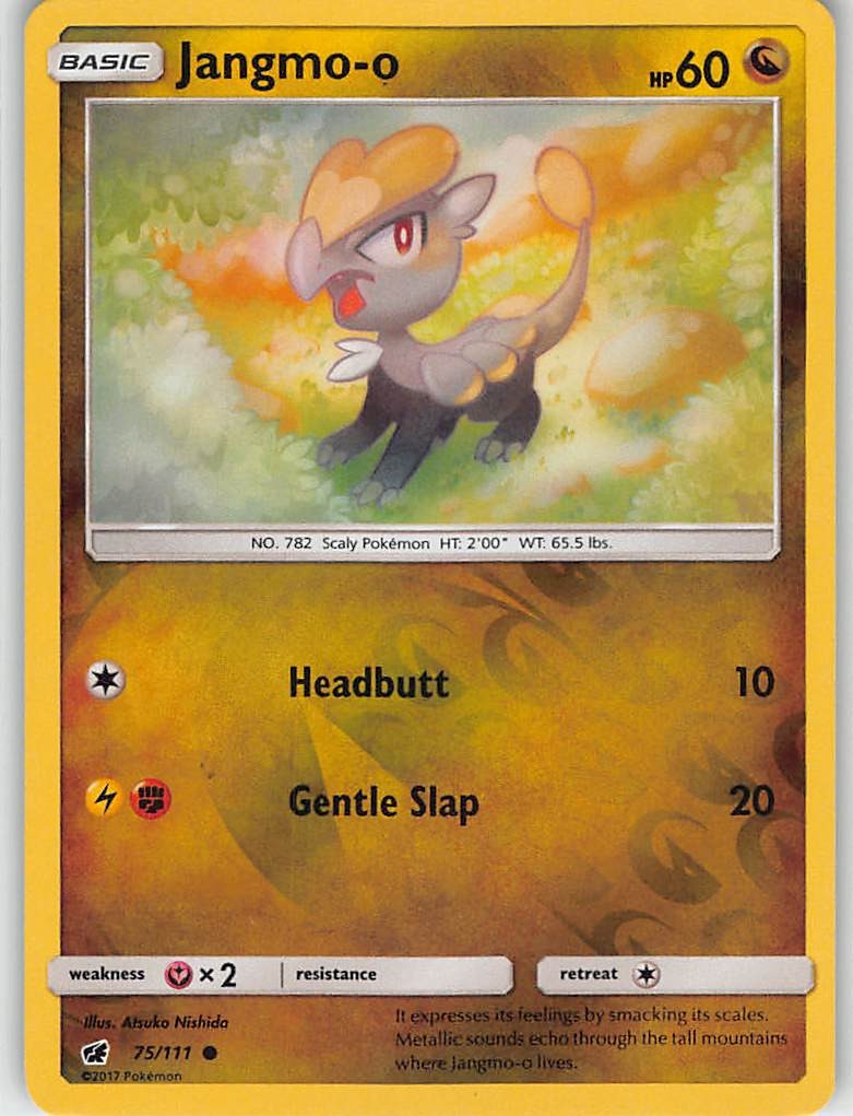 Jangmo-o 75/111 Common Crimson Invasion Pokemon Reverse Holo Near Mint