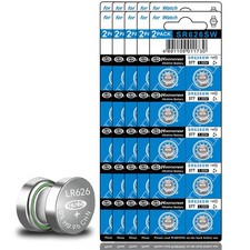 100 Pack SR626SW 377 Watch Battery AG4 LR626 LR66 377A 376 L626 SR626 626SW V...