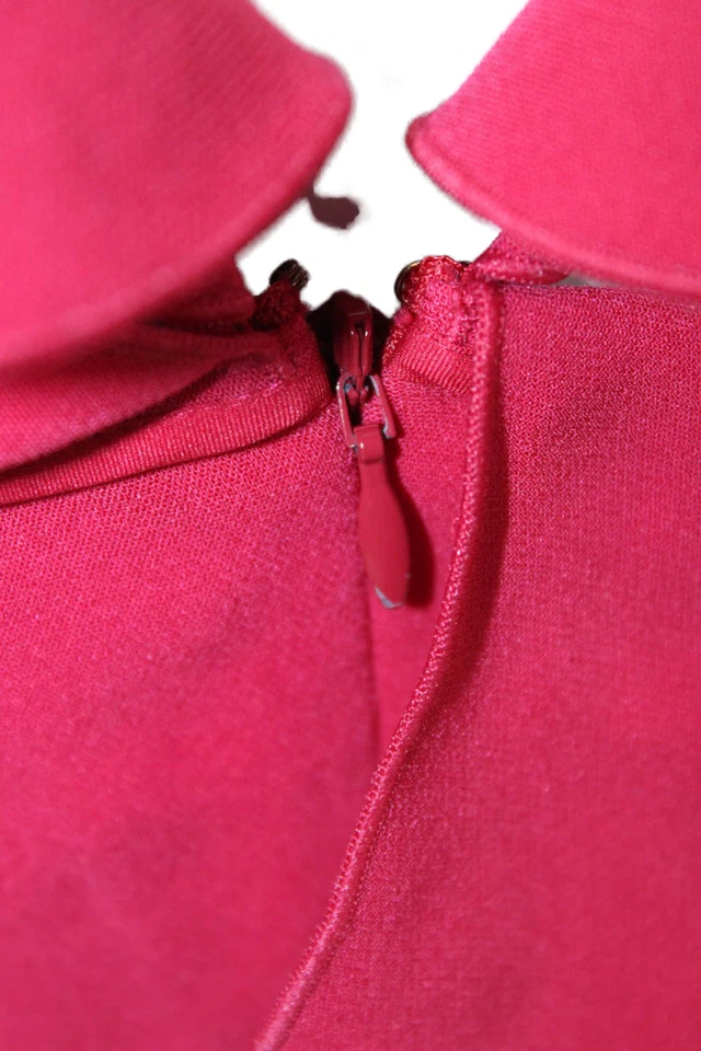 Mini Vestido Rojo Rachel Zoe Para Mujer Cuello en V Sin Mangas Volantes En Niveles Talla 2 Foto 4 de 4