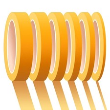 6 Rolls Fine Line Tape Painters Tape 1/16, 1/8, 1/5, 2/5, 1/2, 3/4 Inch X 55 Yar