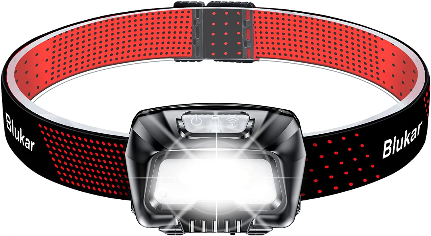 Blukar Head Torch Rechargeable, 2000L Super Bright LED Headlamp Headlight with S