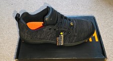 Image of Worktough Unisex Adult Black Knitted Steel Toe Cap Shoe Trainer - Size 9