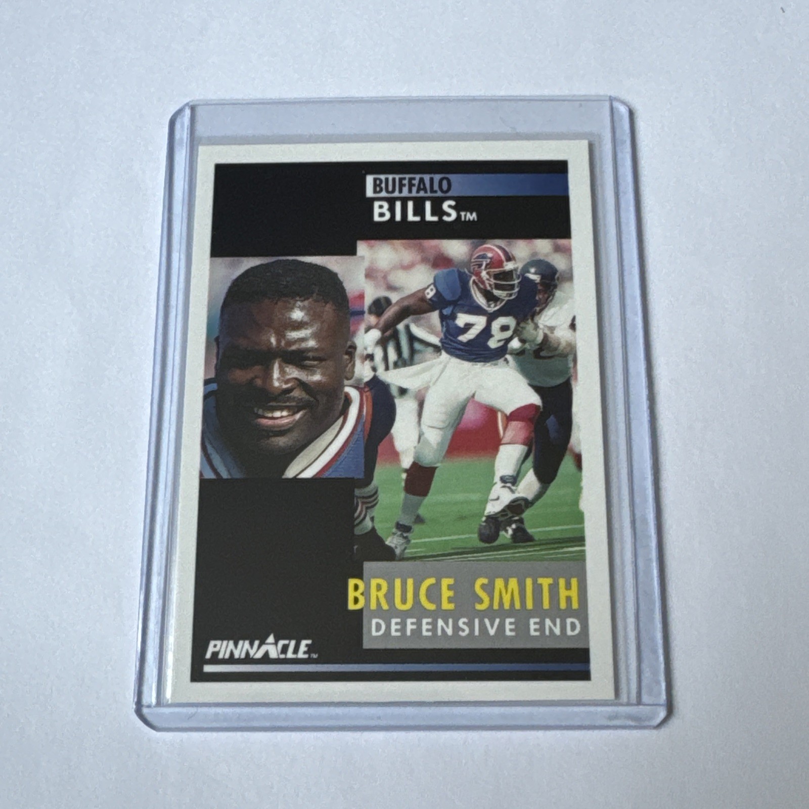 Bruce Smith, 1991 Pinnacle, #221, Buffalo Bills,