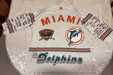 Long Gone Rare Vtg NFL Miami Dolphins 1972 Perfect Season Football Jersey Large