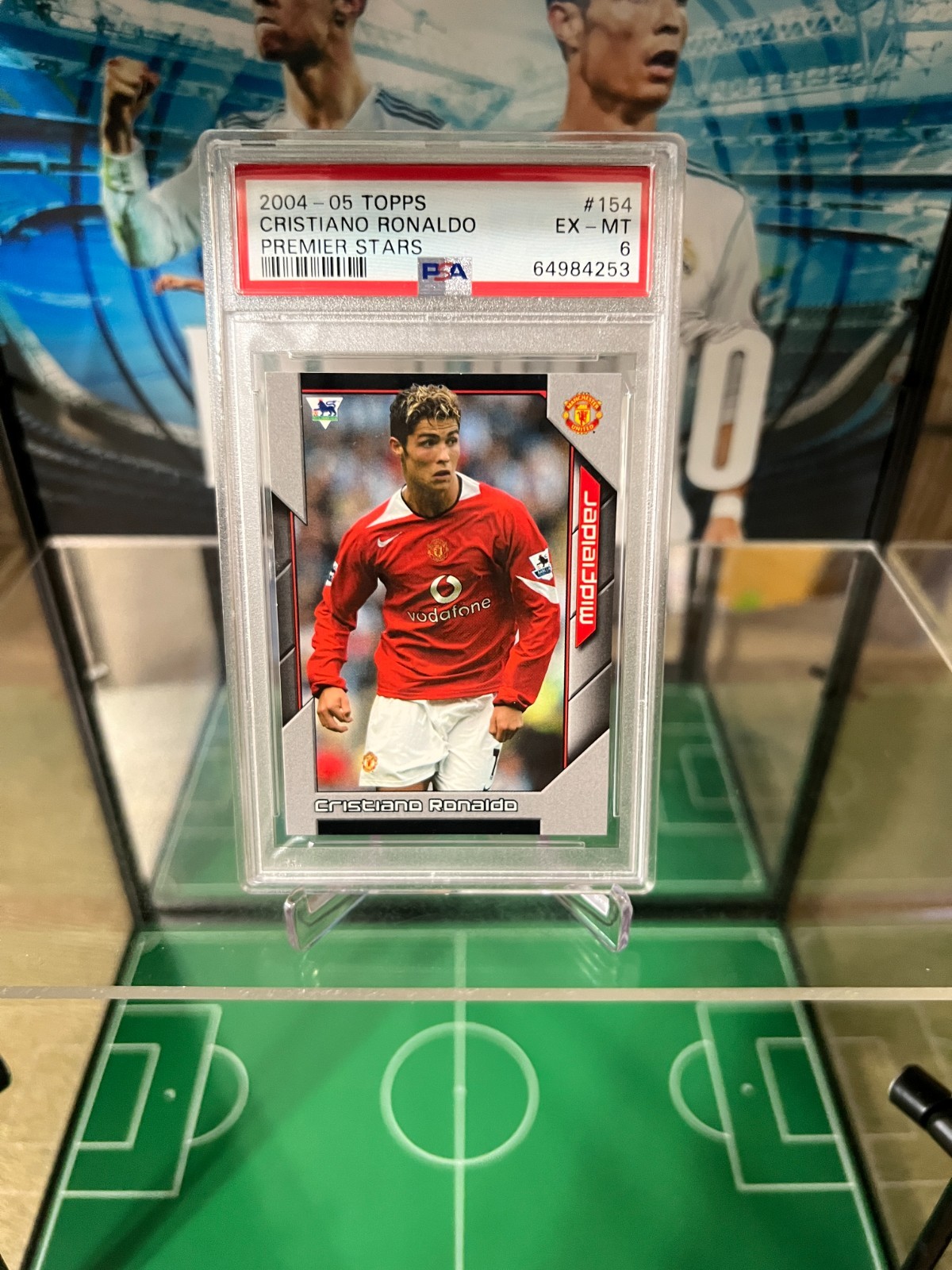 2004-05 Topps Premier Stars #154 Cristiano Ronaldo PSA 6 view 13