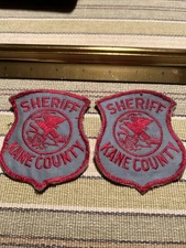 vintage sheriff patch’s: 1950’s, Kane County, Ill.