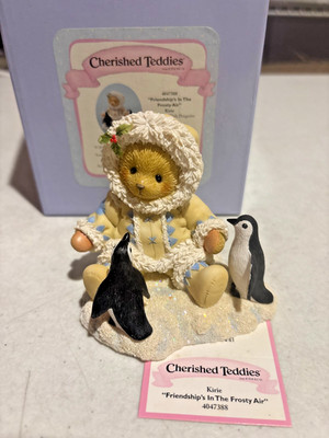 Cherished Teddies Friendships in the Air Kirie Bear Eskimo Penguin 4047388 NEW T