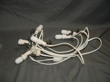 Dept 56 110 inch Village Light Cord 6 Socket With Bulbs 99279, Tested/ Working