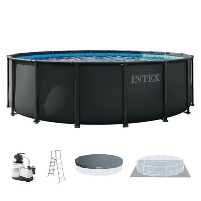 INTEX Ultra XTR 18ft x 52in Round Frame Above Ground Swimming Pool Set with Pump