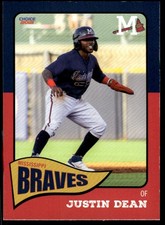 2021 Justin Dean Choice Minor League Rookie Card RC Mississippi Braves