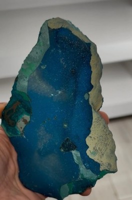 Rare Blue Cornetite Specimen   Vivid Electric Blue Crystal Formation