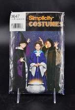 VTG Uncut Simplicity 0647 Wizard Costume Pattern Halloween Boys Girls Sz 7-14