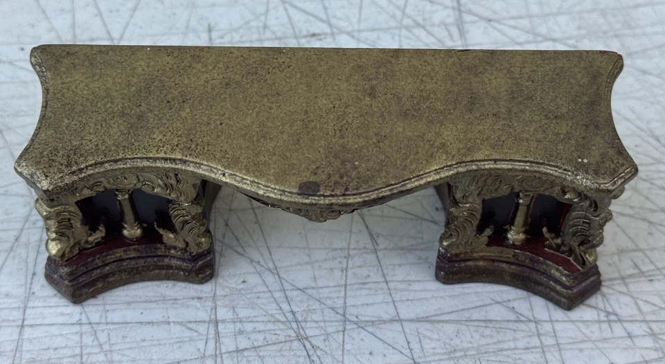 Bespaq娃娃屋微型装饰书桌娃娃屋家具巴洛克洛可风格 — 第 3/4 张图片