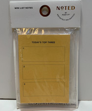 2 PACK Noted Post-it Notes Today's Top Three Mini List Notes 2.9"x5.7" 100 ct 
