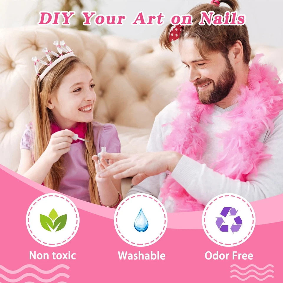 Kinder Nagellack 12 Farben Peel-Off Ungiftig Kindernagellack Mädchen mit Nage... - Bild 4 von 4