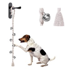 GINIDEAR Dog Bells to Go Outside  Puppy Potty Training, Adjustable Beige