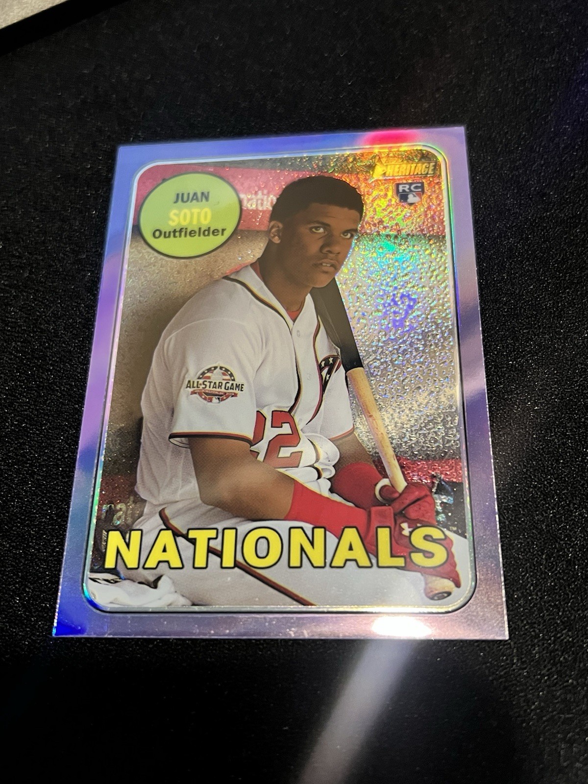 2018 Topps Heritage - Juan Soto #THC-502 Chrome Purple Refractor Rookie
