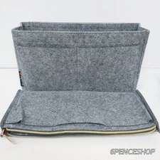 OMYSTYLE Grey Slender Medium Purse Organizer Insert for Handbags 11.1x3.2x6.4 in