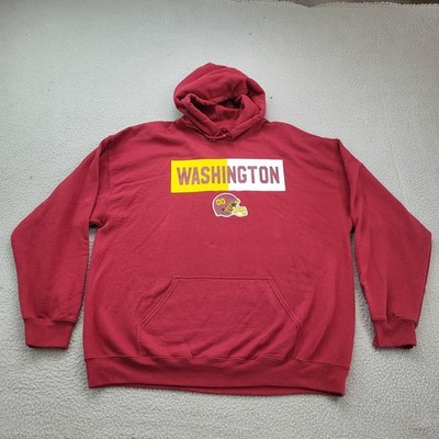 NFL Team Apparel Hoodie Mens XL Red Washington Football Graphic Pullover