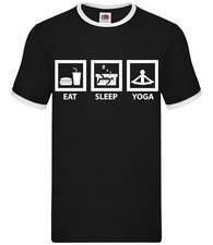 Eat Sleep Yoga - Herren Ringer - Spirituell Peace Love Lustig Training Matte